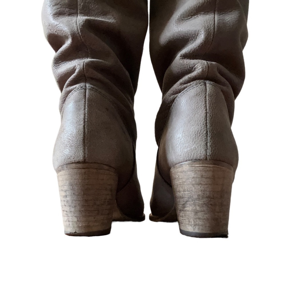 Gravity Pope soft suede slouchy boots with wood block heel Sz 8 good condition - Picture 4 of 8